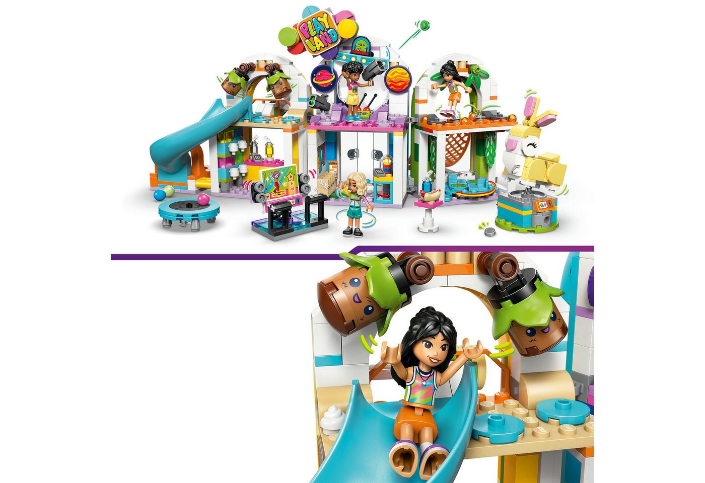 LEGO® Cooler Indoor-Spielplatz (42686), LEGO Friends Konstruktionsspielsteine, (668 St), Made in Europe – Bild 4 von 5