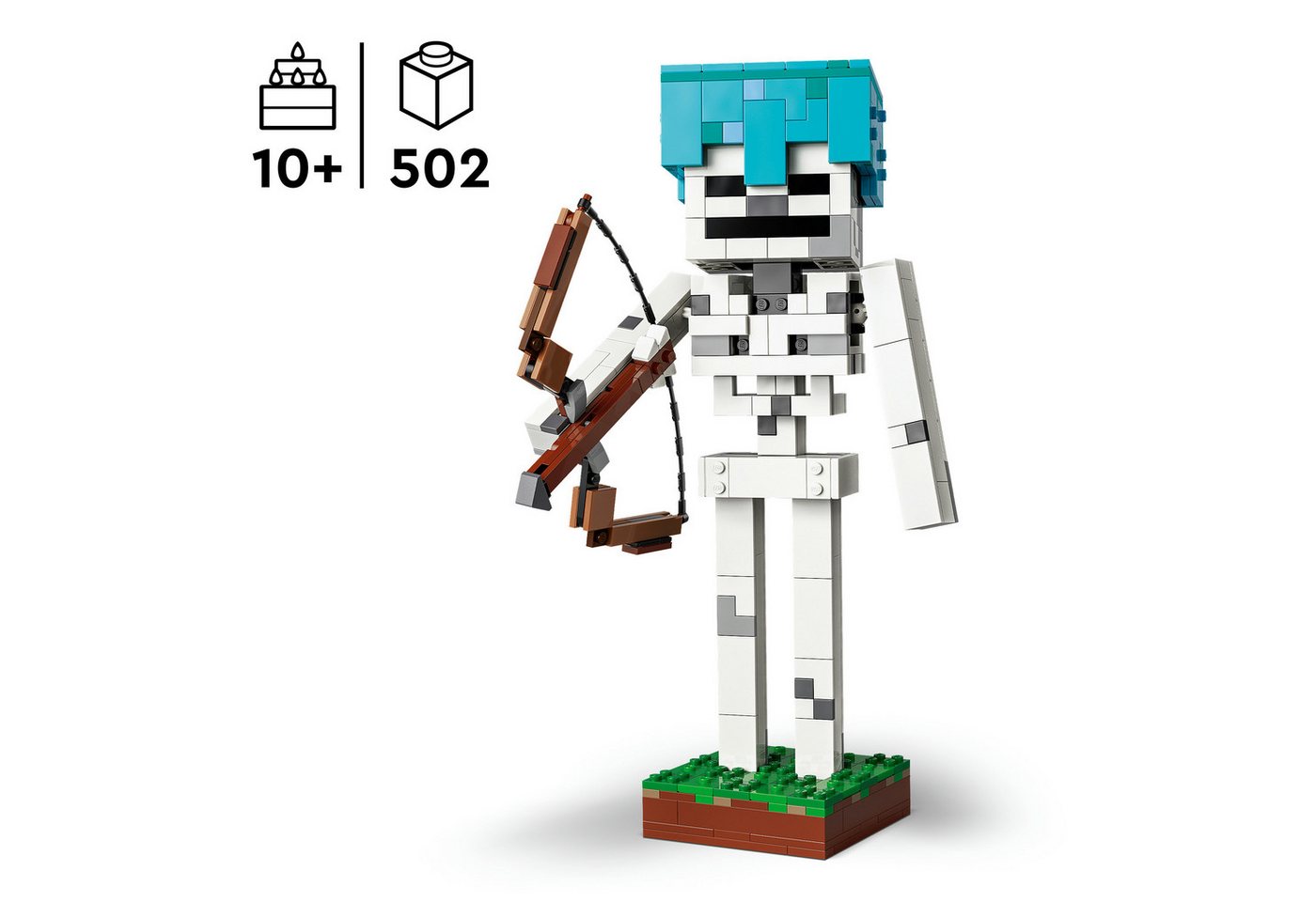 LEGO® Das Skelett (21594), LEGO Minecraft Konstruktionsspielsteine, (502 St), Made in Europe – Bild 3 von 5