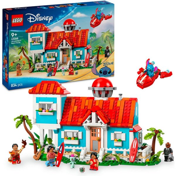LEGO® Das Strandhaus aus „Lilo und Stitch“ (43268), LEGO Disney Classic Konstruktionsspielsteine, (834 St), Made in Europe