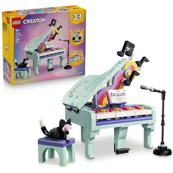 LEGO® Deko-Klavier mit Katze (31392), LEGO Creator Konstruktionsspielsteine, (485 St), Made in Europe