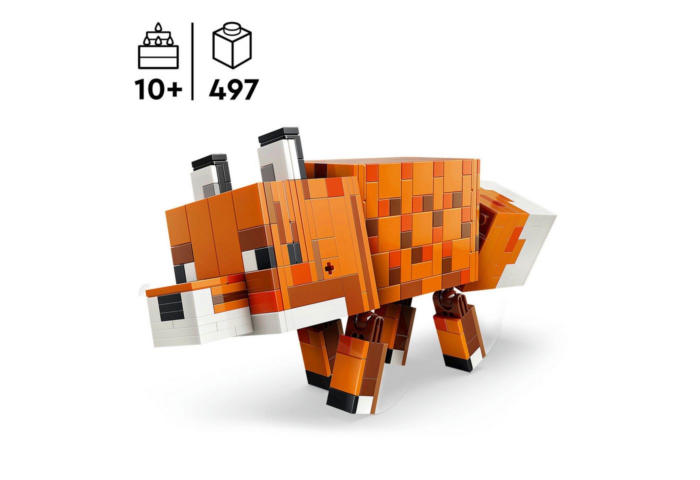 LEGO® Der Fuchs (21588), LEGO Minecraft Konstruktionsspielsteine, (497 St), Made in Europe – Bild 3 von 5