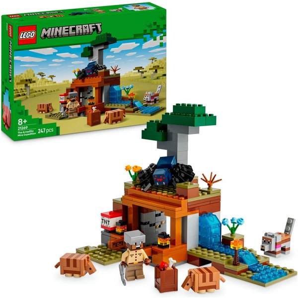 LEGO® Die Expedition zur Gürteltiermine (21269), LEGO Minecraft Konstruktionsspielsteine, (247 St), Made in Europe