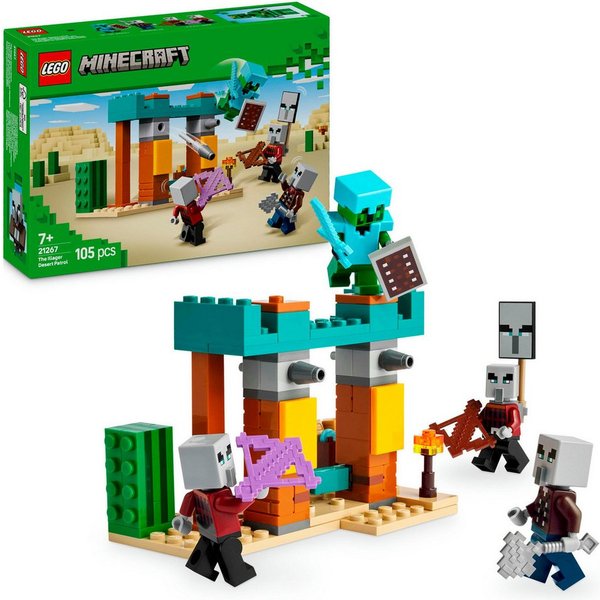 LEGO® Die Illager-Wüstenpatrouille (21267), LEGO Minecraft Konstruktionsspielsteine, (105 St), Made in Europe