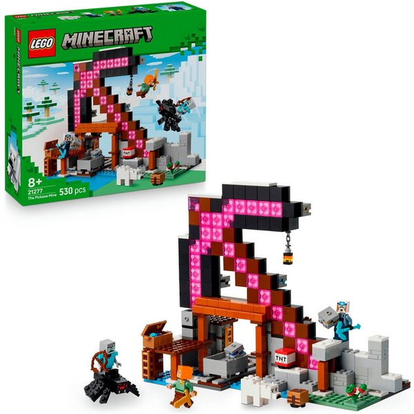 LEGO® Die Spitzhackenmine (21277), LEGO Minecraft Konstruktionsspielsteine, (530 St), Made in Europe