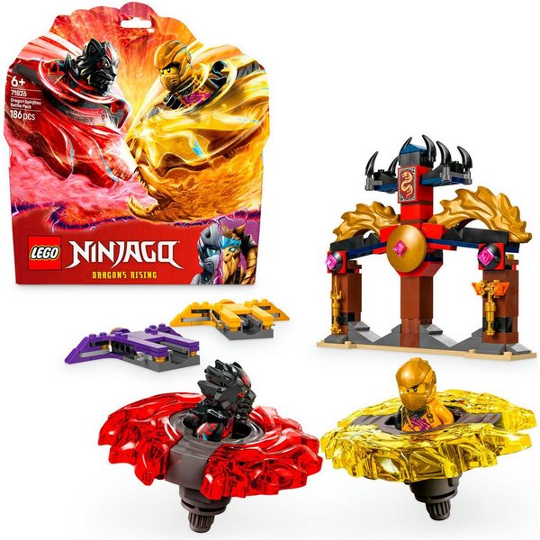 LEGO® Drachen-Spinjitzu Battle Pack (71826), LEGO Ninjago Konstruktionsspielsteine, (186 St), Made in Europe