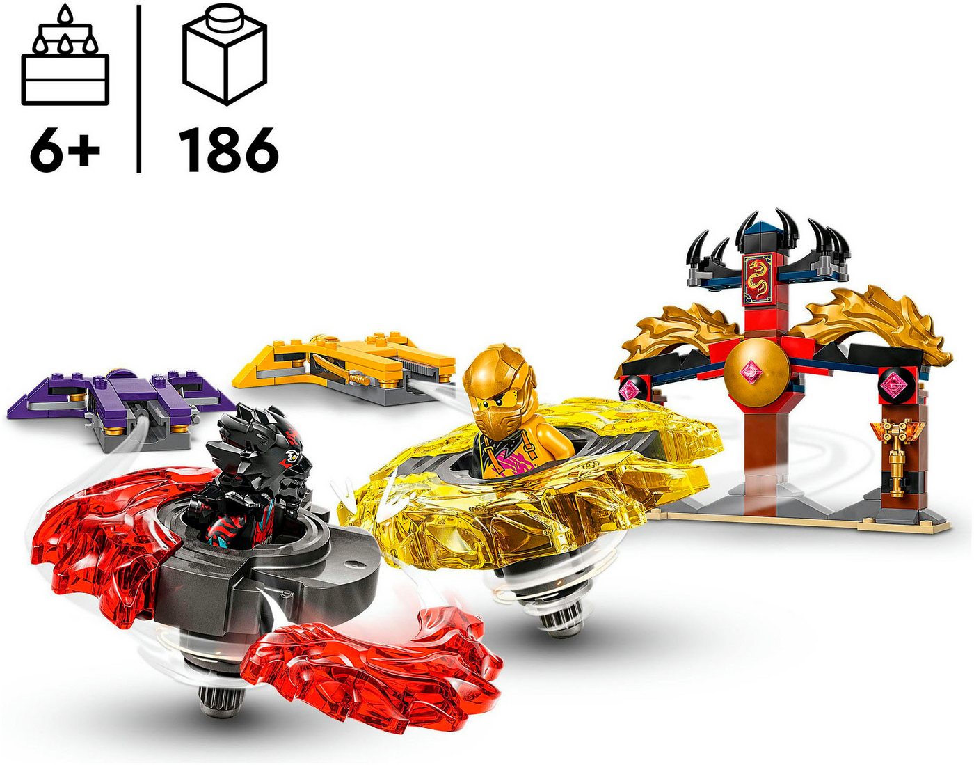 LEGO® Drachen-Spinjitzu Battle Pack (71826), LEGO Ninjago Konstruktionsspielsteine, (186 St), Made in Europe – Bild 3 von 5