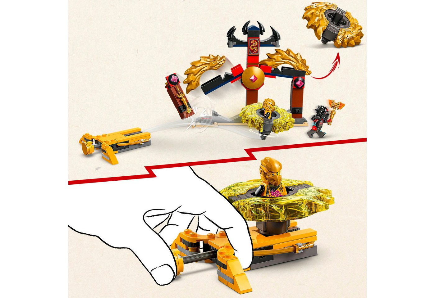 LEGO® Drachen-Spinjitzu Battle Pack (71826), LEGO Ninjago Konstruktionsspielsteine, (186 St), Made in Europe – Bild 4 von 5