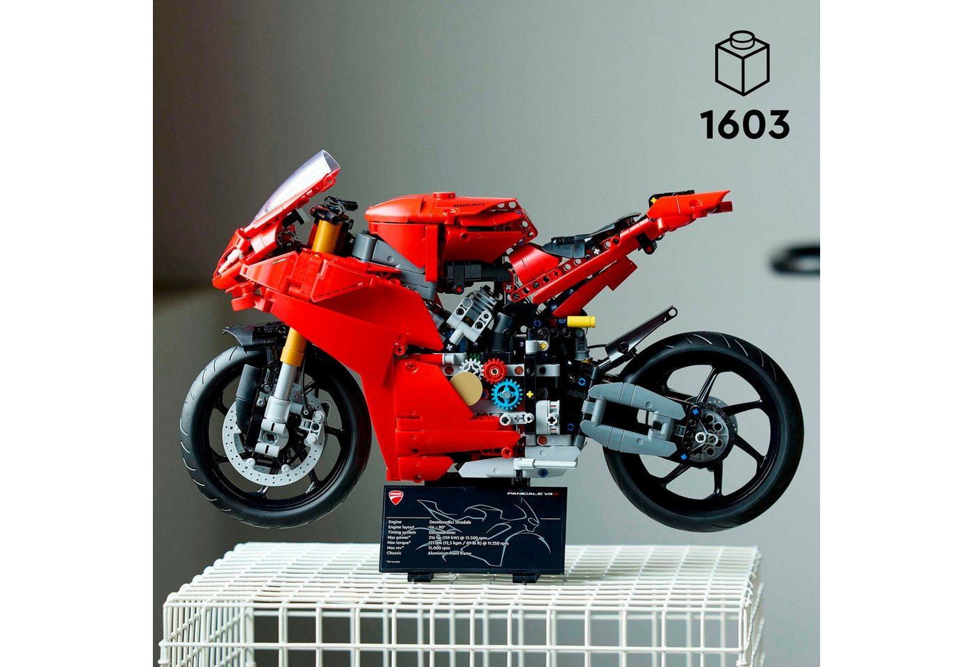 LEGO® Ducati Panigale V4 S Motorrad (42202), LEGO Technic Konstruktionsspielsteine, (1603 St), Made in Europe – Bild 3 von 5