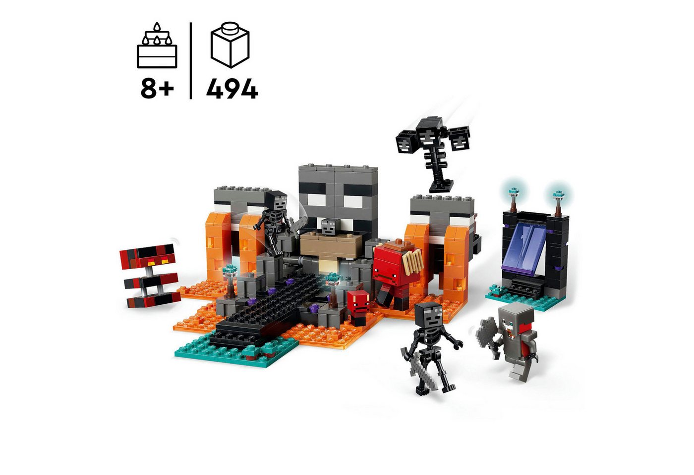 LEGO® Duell mit dem Wither (21590), LEGO Minecraft Konstruktionsspielsteine, (494 St), Made in Europe – Bild 3 von 5