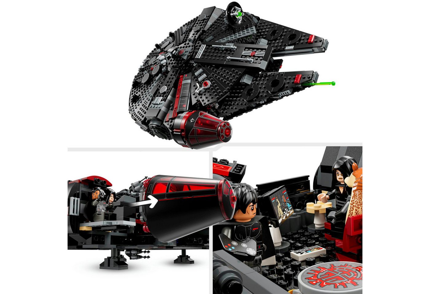 LEGO® Dunkler Millennium Falke (75389), LEGO Star Wars ™ Konstruktionsspielsteine, (1579 St), Made in Europe – Bild 4 von 5