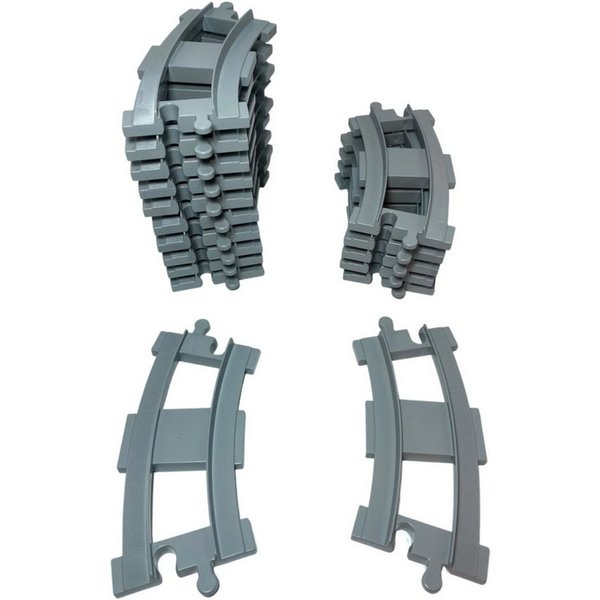 LEGO® LEGO® DUPLO® Eisenbahn Schienen Kurve Hellgrau NEU! Menge 10x Spielbausteine