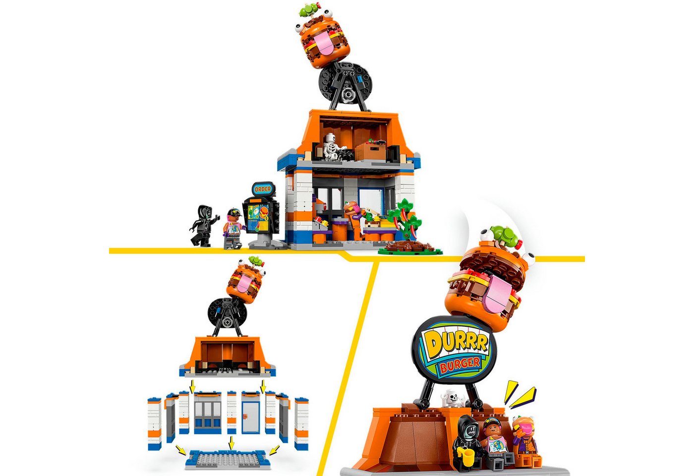 LEGO® Durrr Burger Restaurant (77076), LEGO Fortnite Konstruktionsspielsteine, (546 St), Made in Europe – Bild 4 von 5