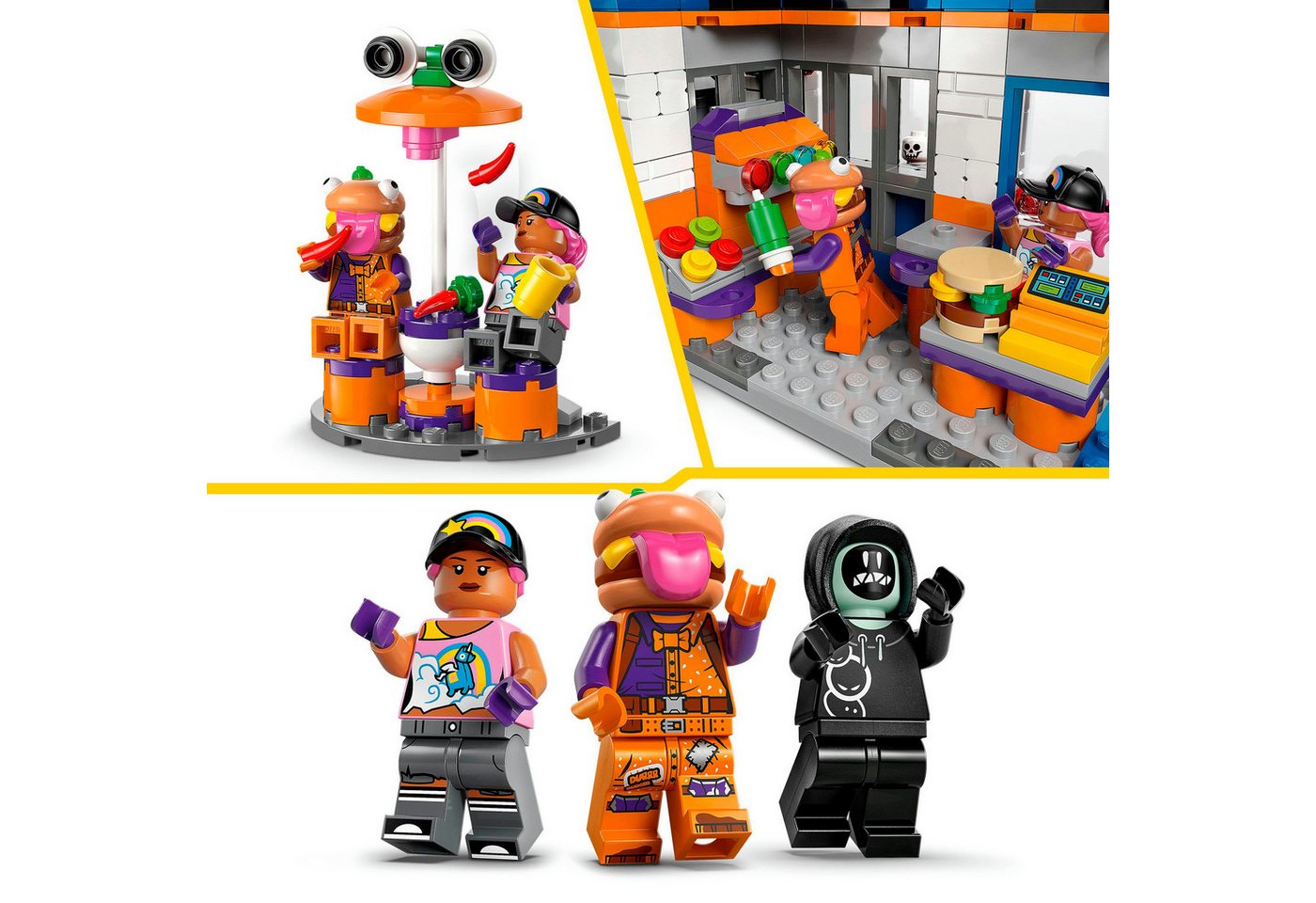 LEGO® Durrr Burger Restaurant (77076), LEGO Fortnite Konstruktionsspielsteine, (546 St), Made in Europe – Bild 5 von 5
