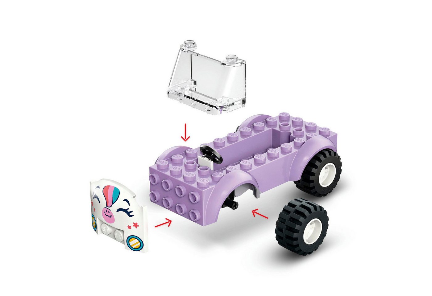 LEGO® Einhorn-Kuchenlieferwagen (42675), LEGO Friends Konstruktionsspielsteine, (67 St), Made in Europe – Bild 4 von 5