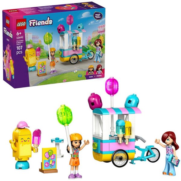 LEGO® Eis- und Luftballonstand (42692), LEGO Friends Konstruktionsspielsteine, (107 St), Made in Europe