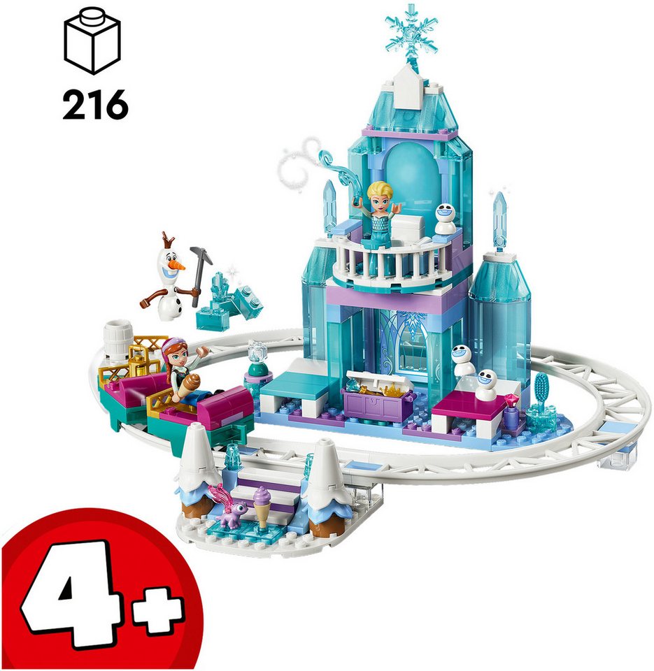 LEGO® Elsas Schlittenfahrt um den Eispalast (43281), LEGO Disney Princess Konstruktionsspielsteine, (216 St), Made in Europe – Bild 3 von 5