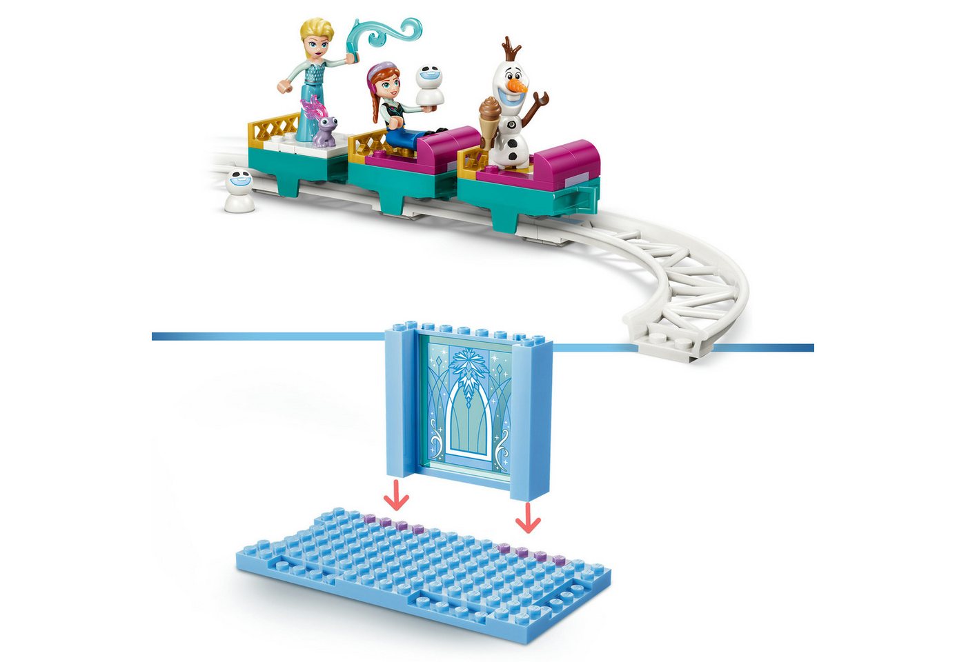 LEGO® Elsas Schlittenfahrt um den Eispalast (43281), LEGO Disney Princess Konstruktionsspielsteine, (216 St), Made in Europe – Bild 4 von 5