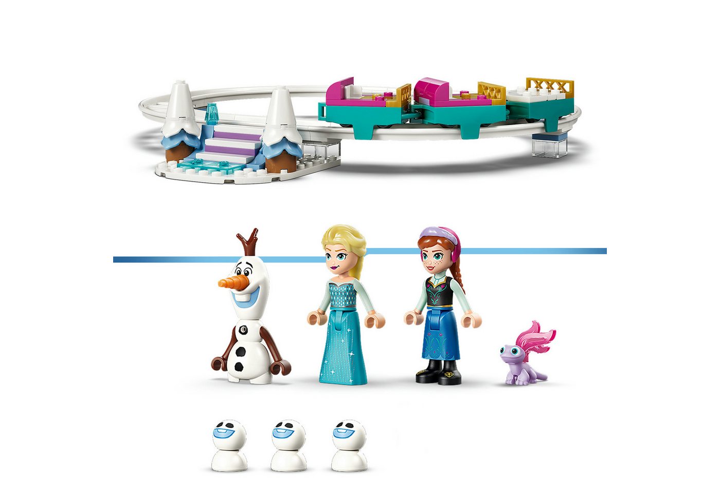 LEGO® Elsas Schlittenfahrt um den Eispalast (43281), LEGO Disney Princess Konstruktionsspielsteine, (216 St), Made in Europe – Bild 5 von 5
