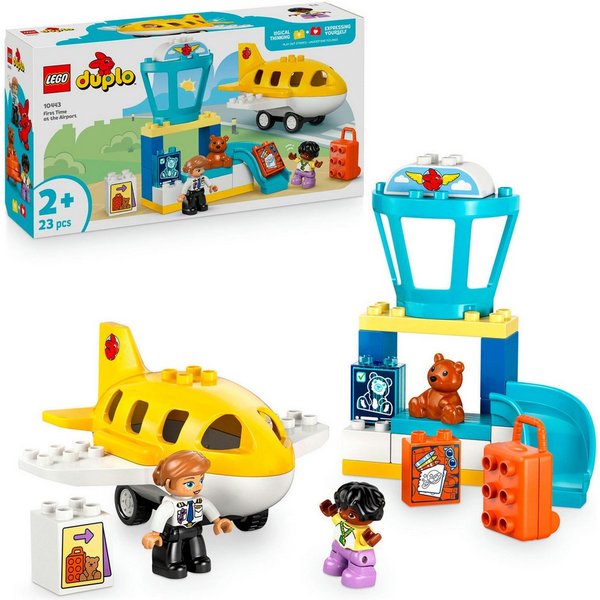 LEGO® Erster Besuch im Flughafen (10443), LEGO DUPLO Town Konstruktionsspielsteine, (23 St), Made in Europe
