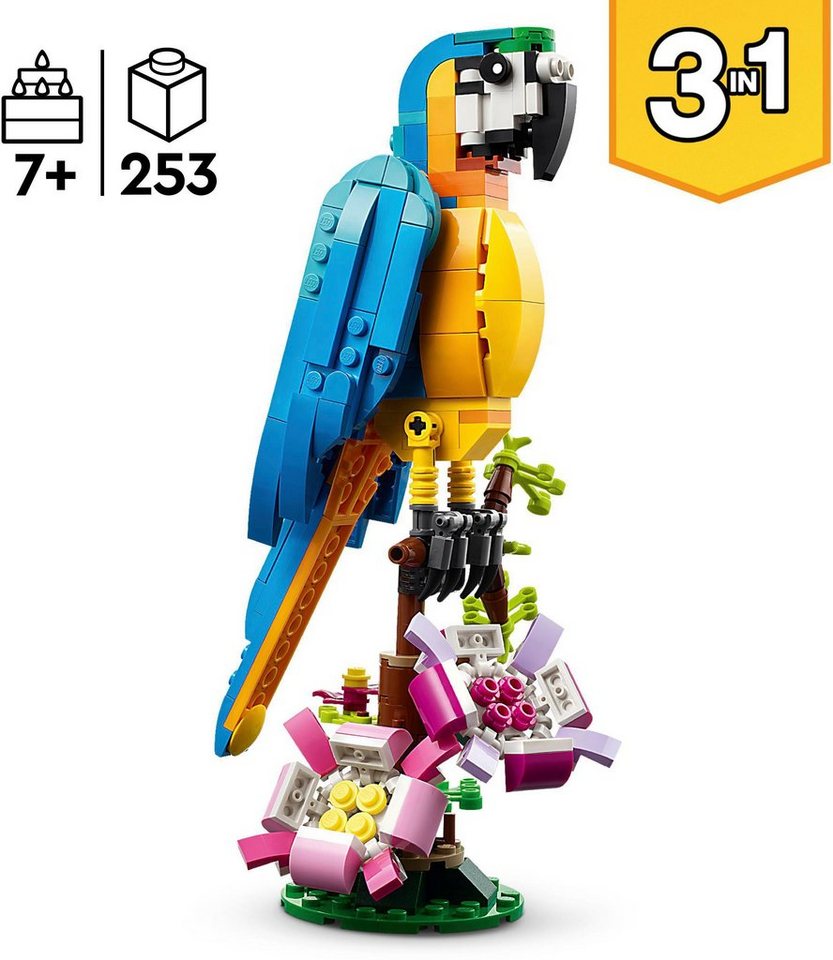 LEGO® Exotischer Papagei (31136), LEGO Creator 3in1 Konstruktionsspielsteine, (253 St) – Bild 3 von 5