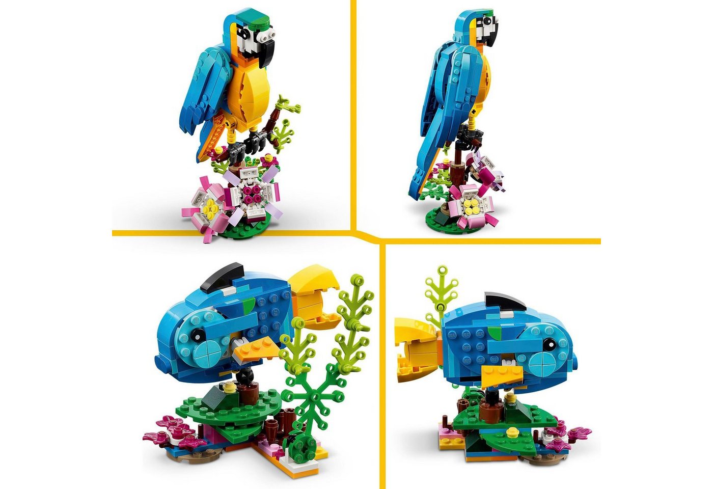 LEGO® Exotischer Papagei (31136), LEGO Creator 3in1 Konstruktionsspielsteine, (253 St) – Bild 4 von 5