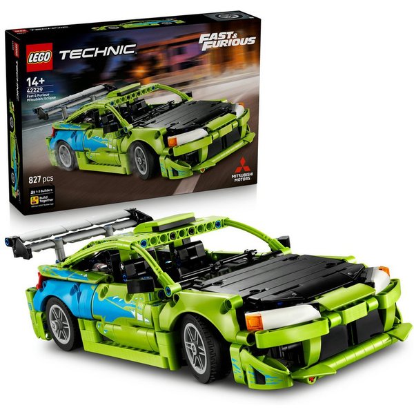 LEGO® Fast and Furious Mitsubishi Eclipse Auto (42229), LEGO Technic Konstruktionsspielsteine, (827 St), Made in Europe