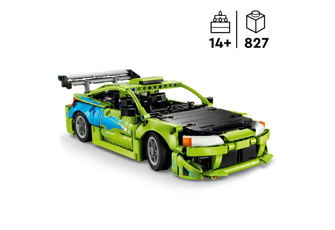 LEGO® Fast and Furious Mitsubishi Eclipse Auto (42229), LEGO Technic Konstruktionsspielsteine, (827 St), Made in Europe – Bild 3 von 5
