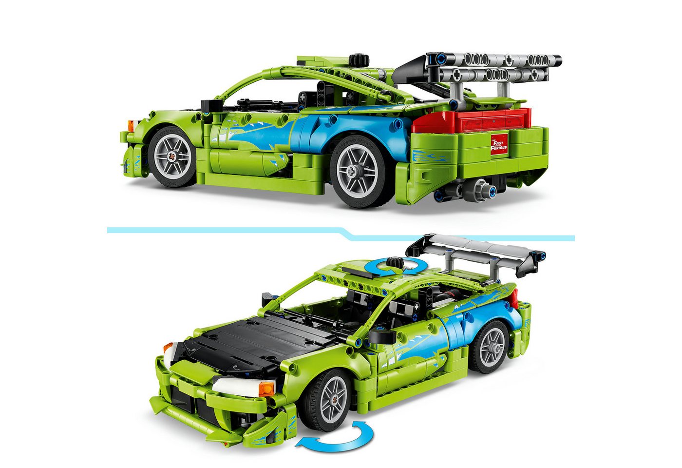 LEGO® Fast and Furious Mitsubishi Eclipse Auto (42229), LEGO Technic Konstruktionsspielsteine, (827 St), Made in Europe – Bild 4 von 5