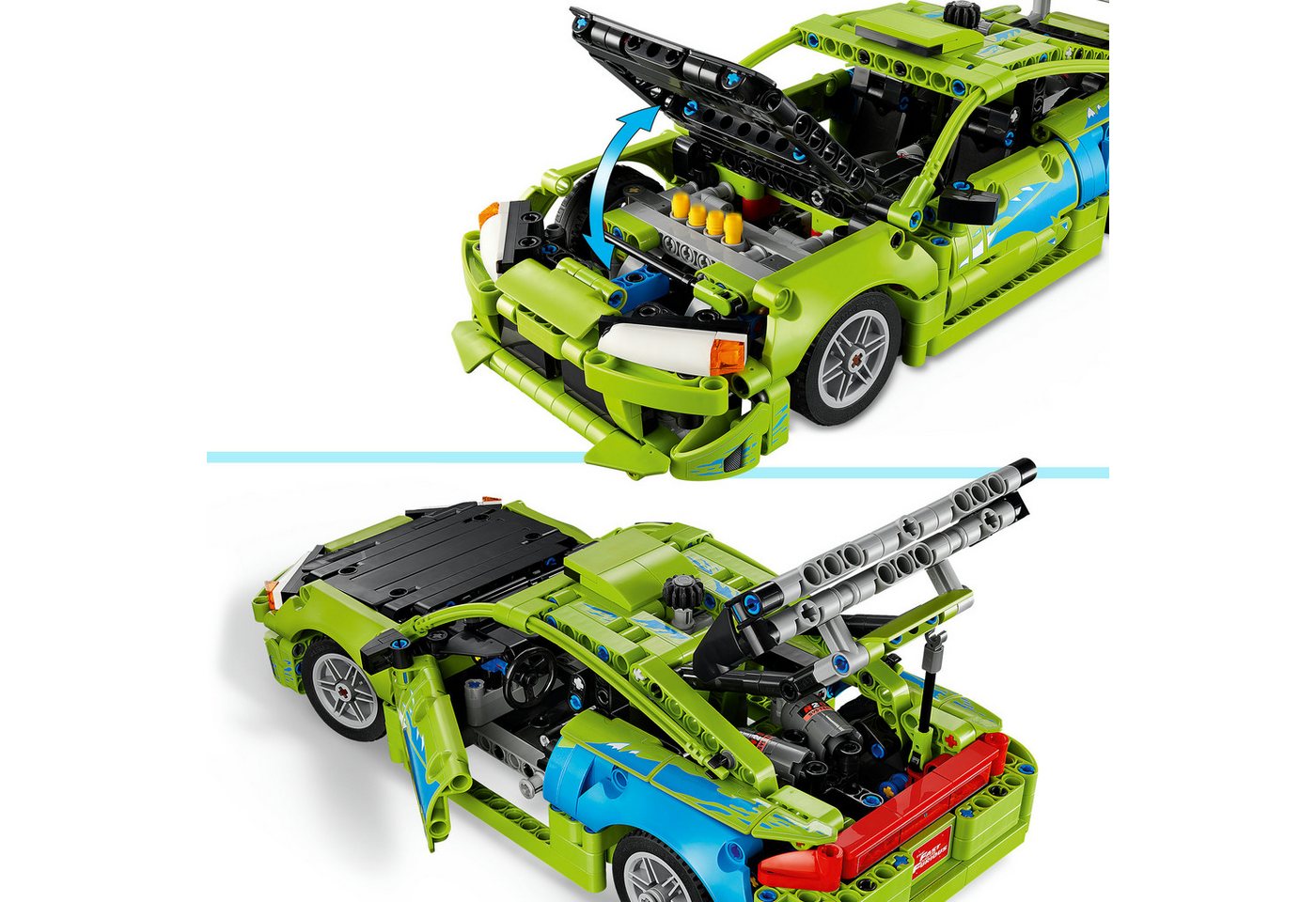 LEGO® Fast and Furious Mitsubishi Eclipse Auto (42229), LEGO Technic Konstruktionsspielsteine, (827 St), Made in Europe – Bild 5 von 5