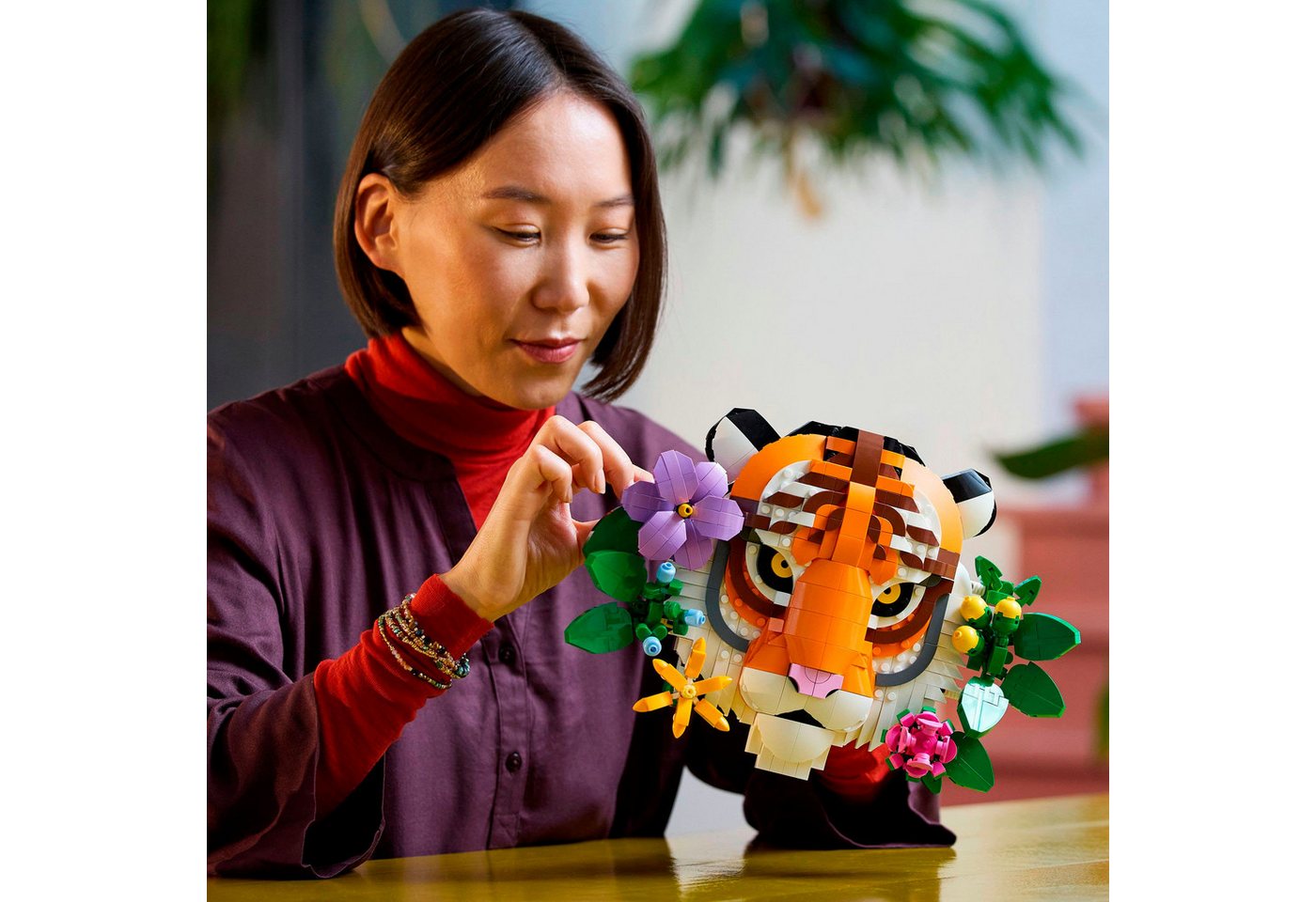 LEGO® Fauna Collection - Tiger (31217), LEGO ART Konstruktionsspielsteine, (744 St), Made in Europe – Bild 2 von 5