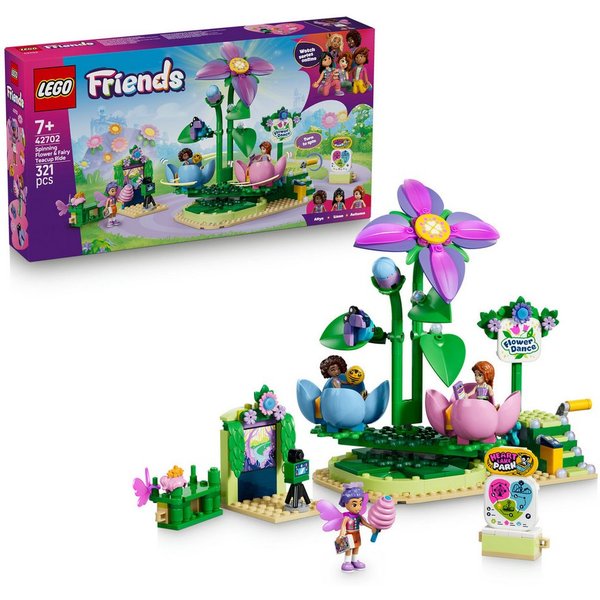 LEGO® Feentassen-Karussell mit Blumendeko (42702), LEGO Friends Konstruktionsspielsteine, (321 St), Made in Europe