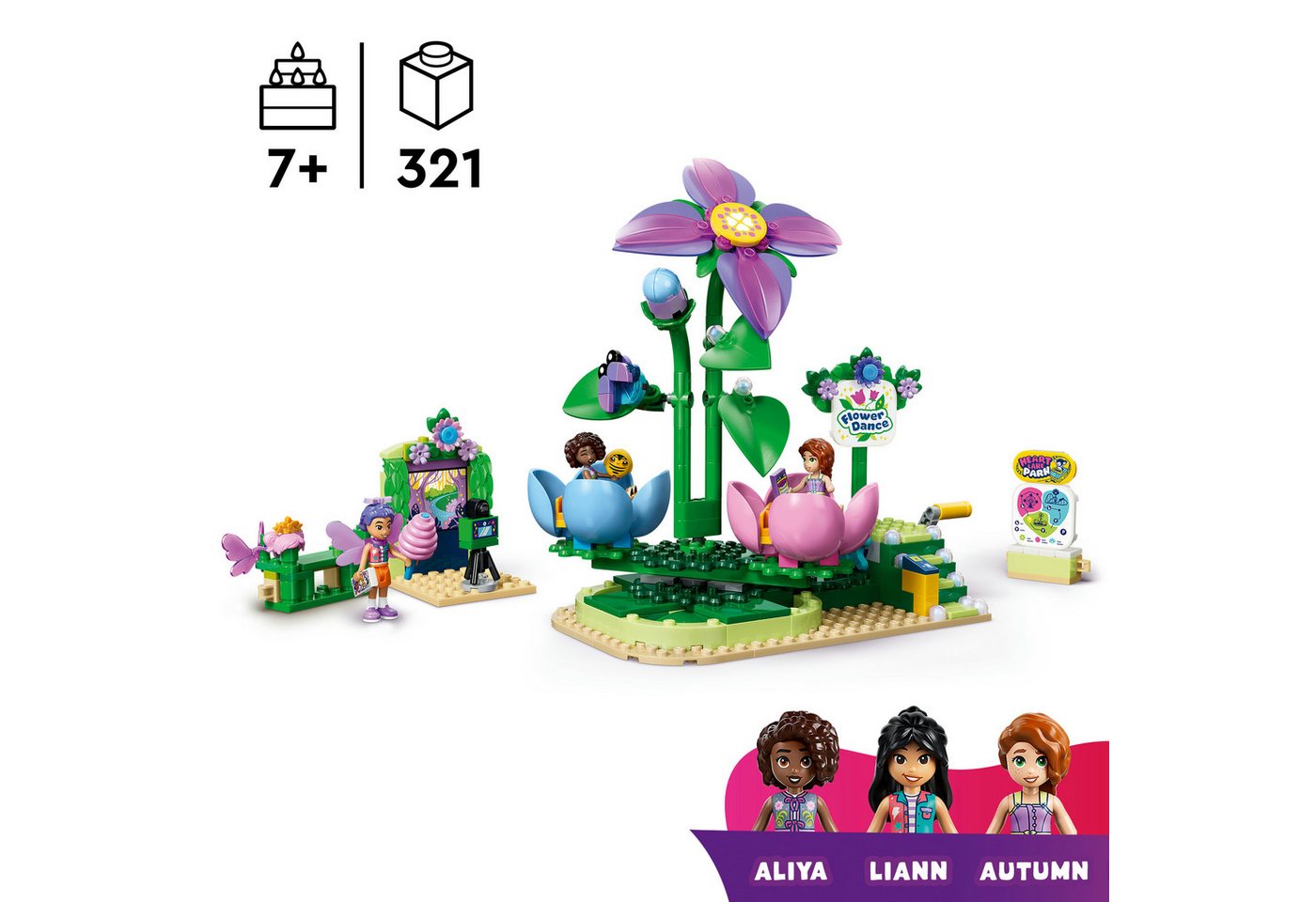 LEGO® Feentassen-Karussell mit Blumendeko (42702), LEGO Friends Konstruktionsspielsteine, (321 St), Made in Europe – Bild 3 von 5