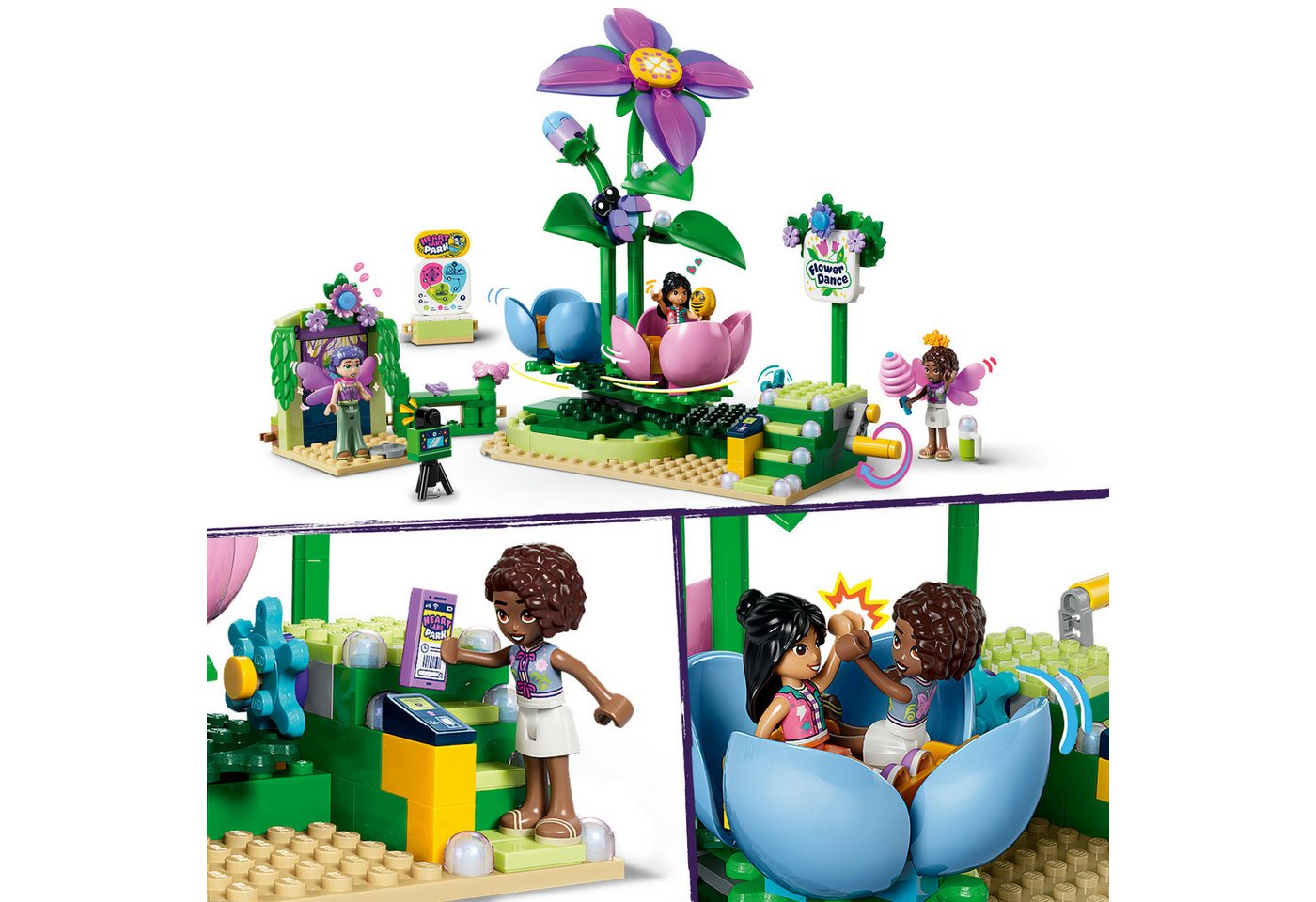 LEGO® Feentassen-Karussell mit Blumendeko (42702), LEGO Friends Konstruktionsspielsteine, (321 St), Made in Europe – Bild 4 von 5