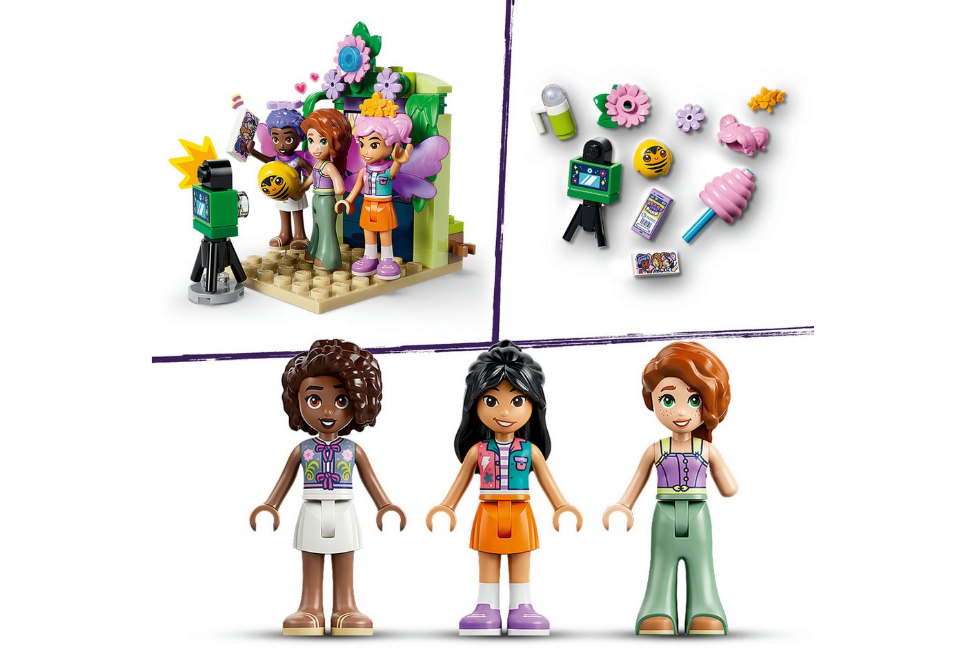 LEGO® Feentassen-Karussell mit Blumendeko (42702), LEGO Friends Konstruktionsspielsteine, (321 St), Made in Europe – Bild 5 von 5
