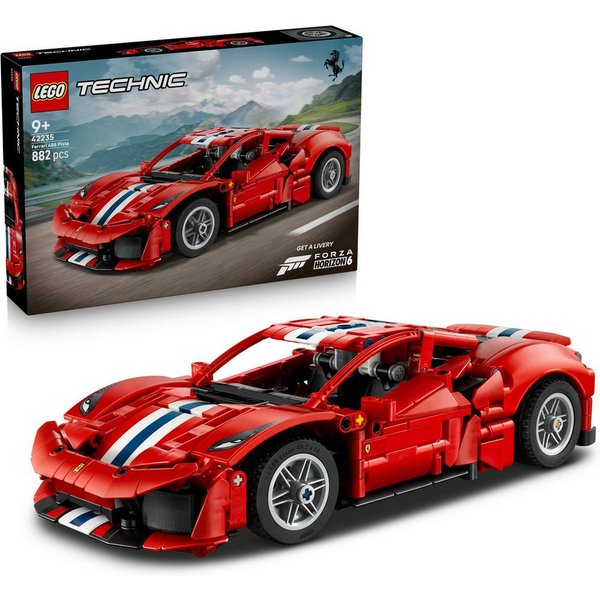 LEGO® Ferrari 488 Pista Auto (42235), LEGO Technic Konstruktionsspielsteine, (882 St), Made in Europe