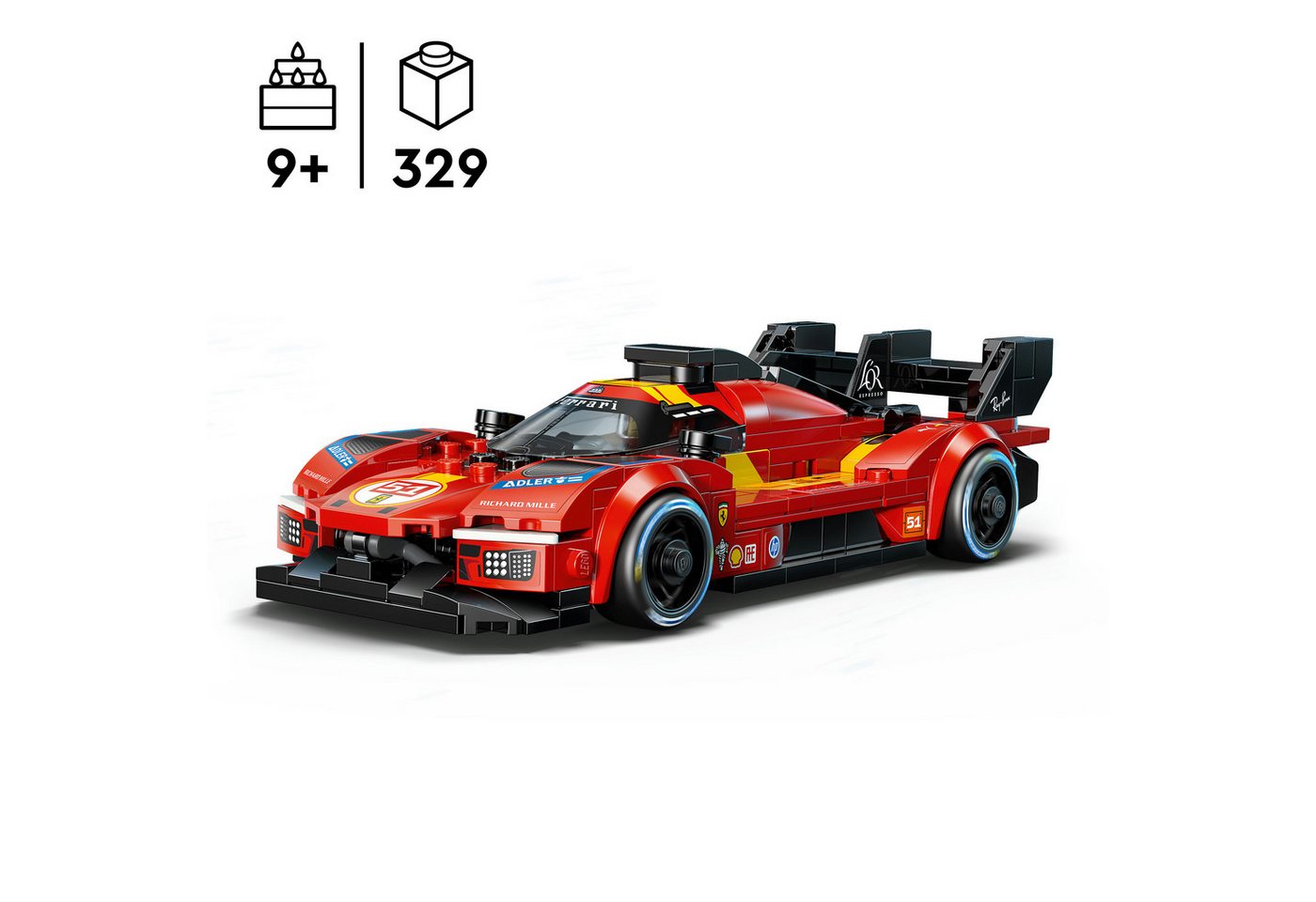 LEGO® Ferrari 499P (77261), LEGO Speed Champions Konstruktionsspielsteine, (329 St), Made in Europe – Bild 3 von 5