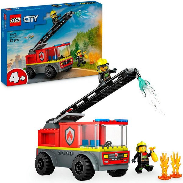 LEGO® Feuerwehrleiterfahrzeug (60463), LEGO City Konstruktionsspielsteine, (82 St), Made in Europe