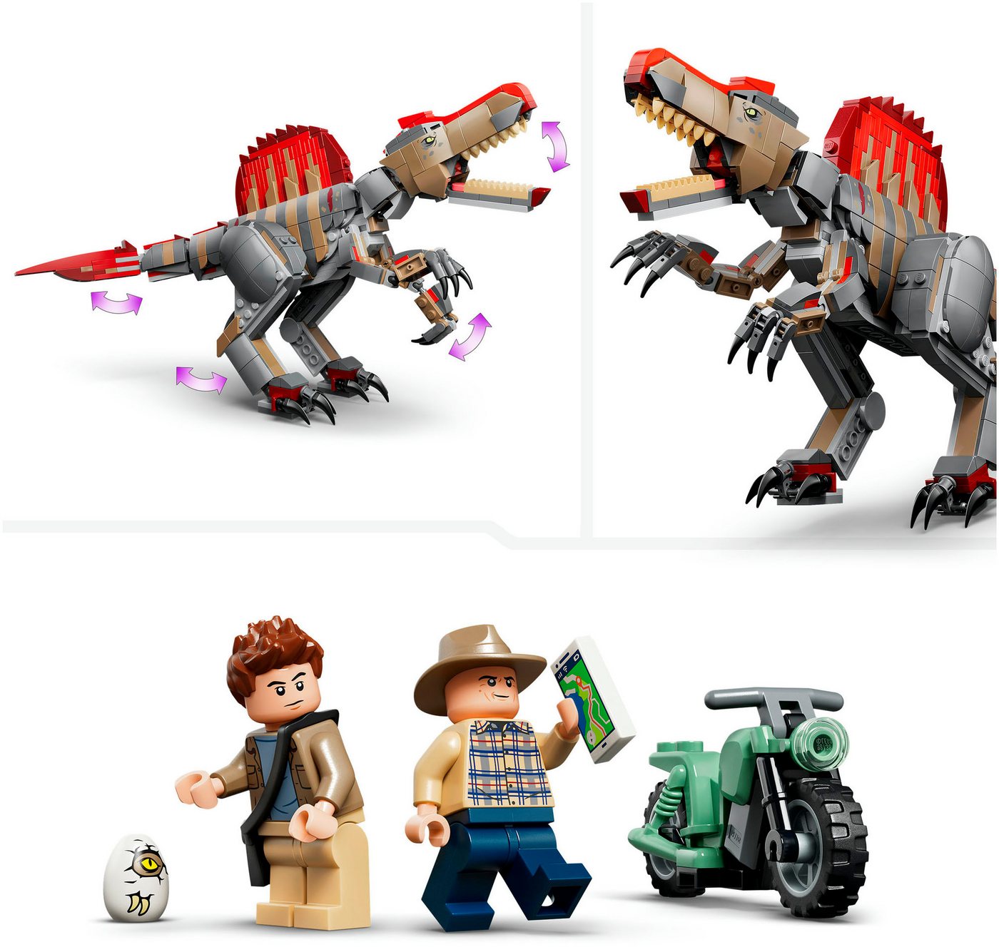 LEGO® Flucht des Spinosaurus (77982), LEGO Jurassic World Konstruktionsspielsteine, (820 St), Made in Europe – Bild 5 von 5