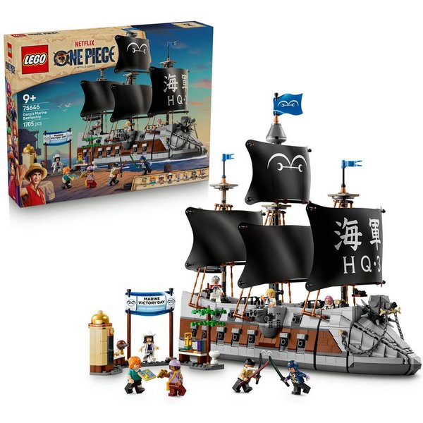 LEGO® Garps Marineschlachtschiff (75646), LEGO ONE PIECE Konstruktionsspielsteine, (1705 St), Made in Europe