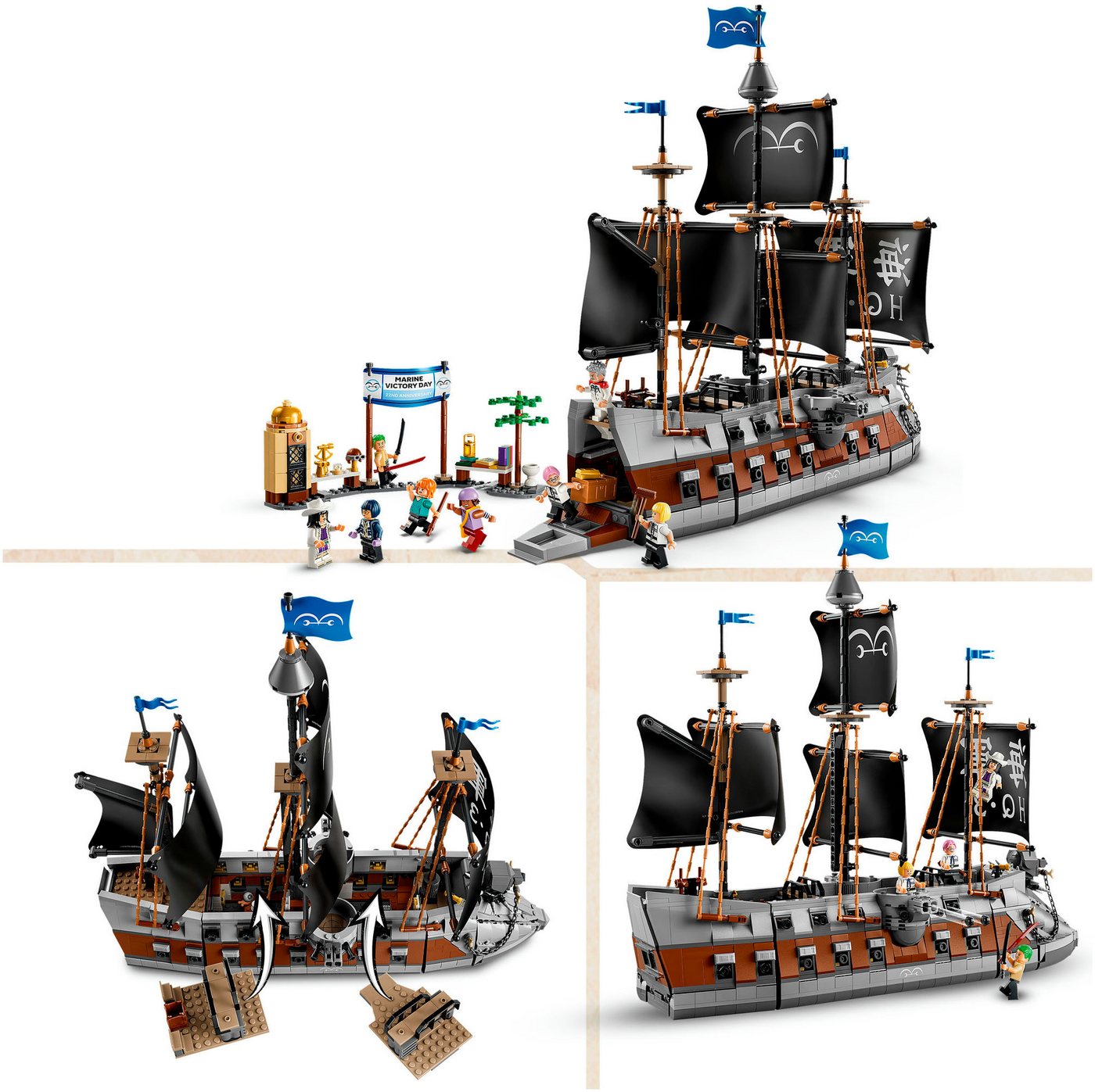 LEGO® Garps Marineschlachtschiff (75646), LEGO ONE PIECE Konstruktionsspielsteine, (1705 St), Made in Europe – Bild 4 von 5