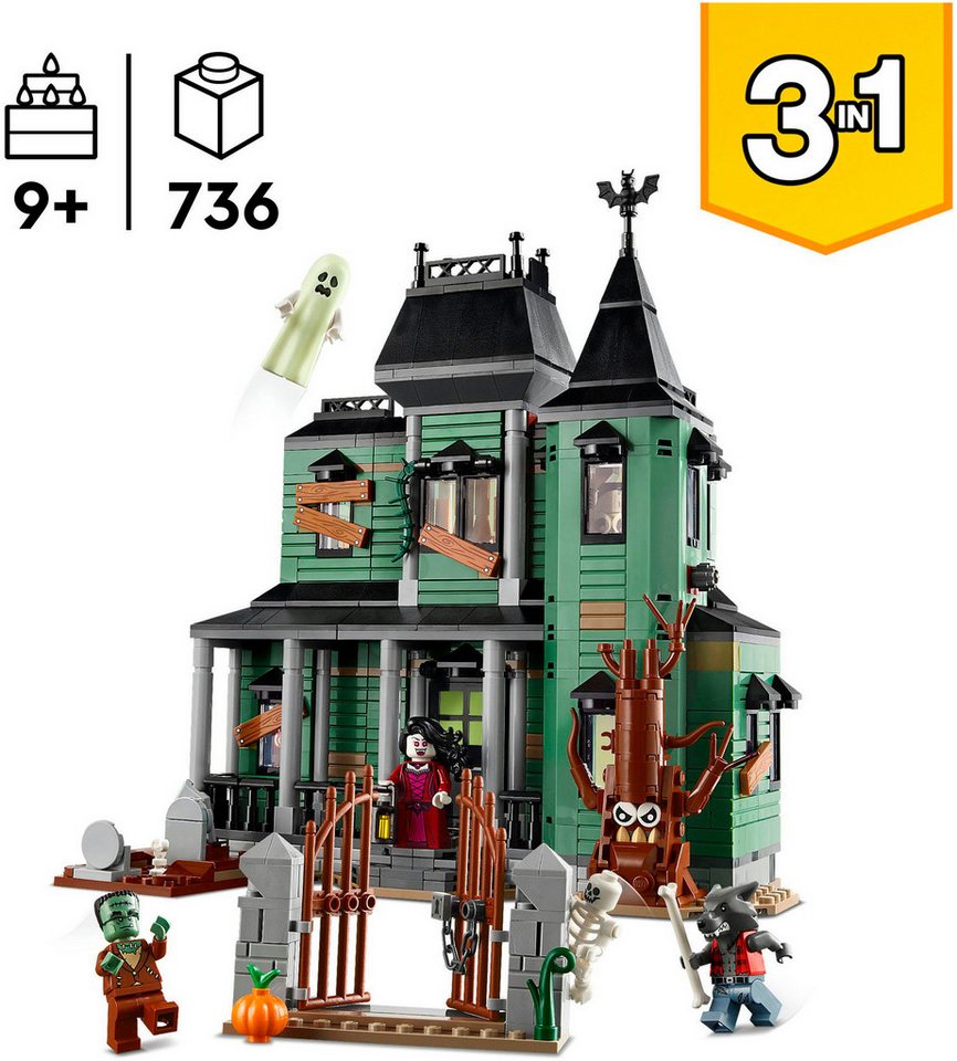 LEGO® Geisterhaus (31167), LEGO Creator Konstruktionsspielsteine, (736 St), Made in Europe – Bild 3 von 5
