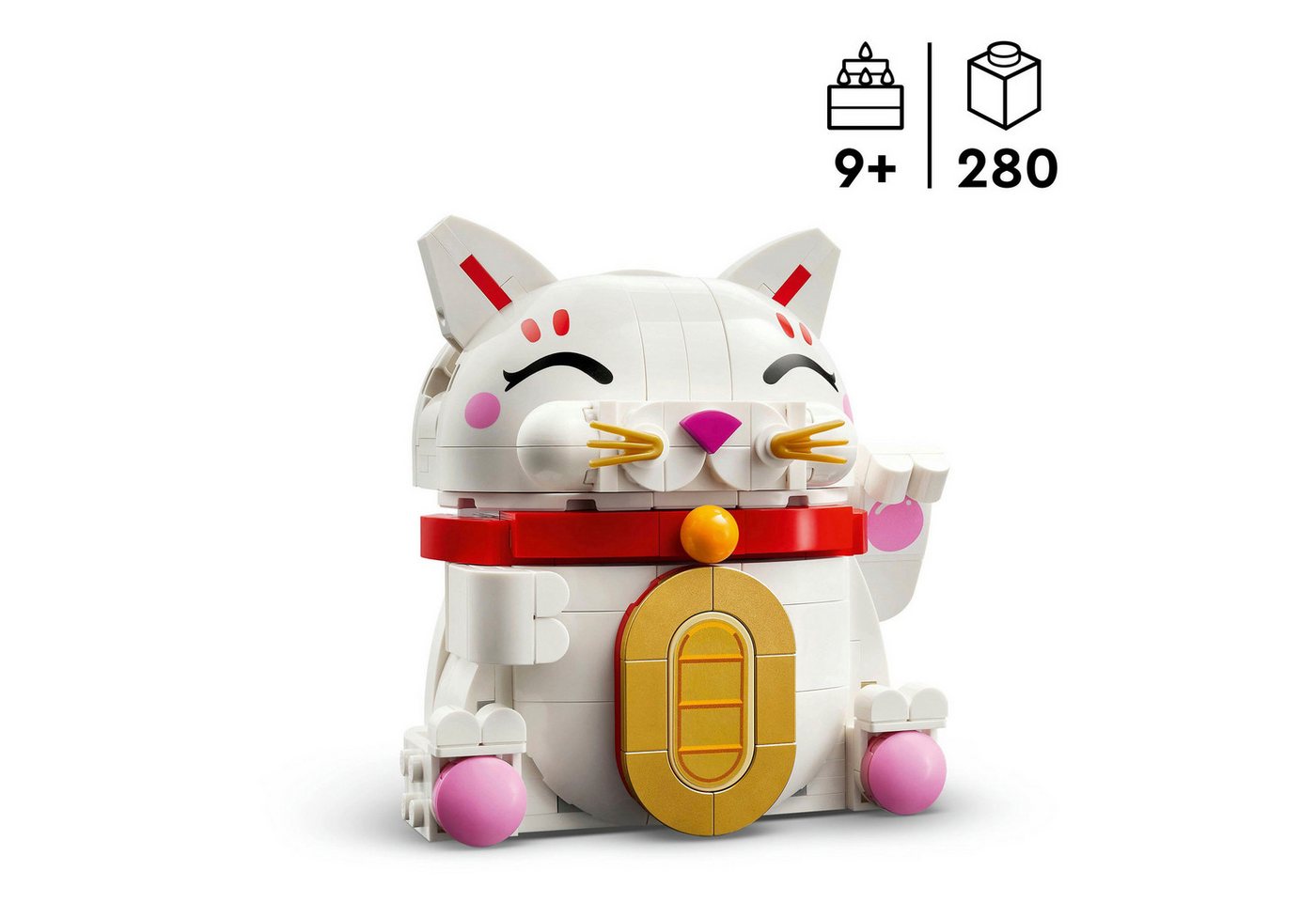 LEGO® Glückskatze (40813), LEGO Iconic Konstruktionsspielsteine, (280 St), Made in Europe – Bild 3 von 5