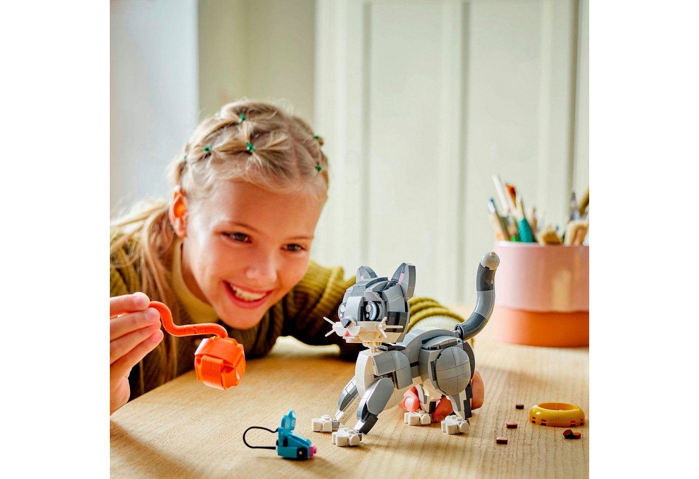 LEGO® Graue Katze (31163), LEGO Creator Konstruktionsspielsteine, (407 St), Made in Europe – Bild 2 von 5