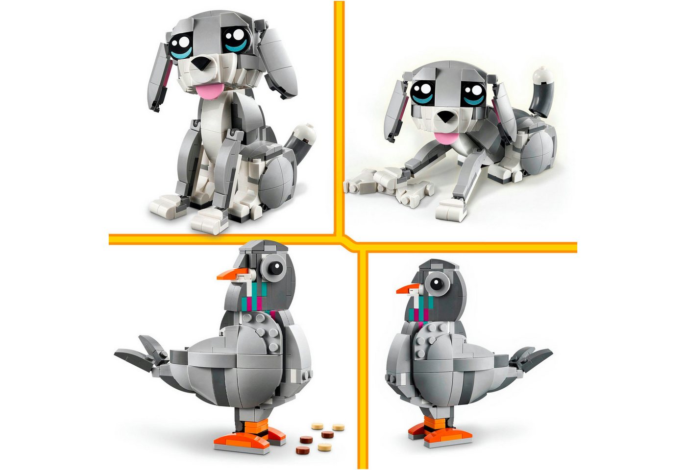 LEGO® Graue Katze (31163), LEGO Creator Konstruktionsspielsteine, (407 St), Made in Europe – Bild 5 von 5