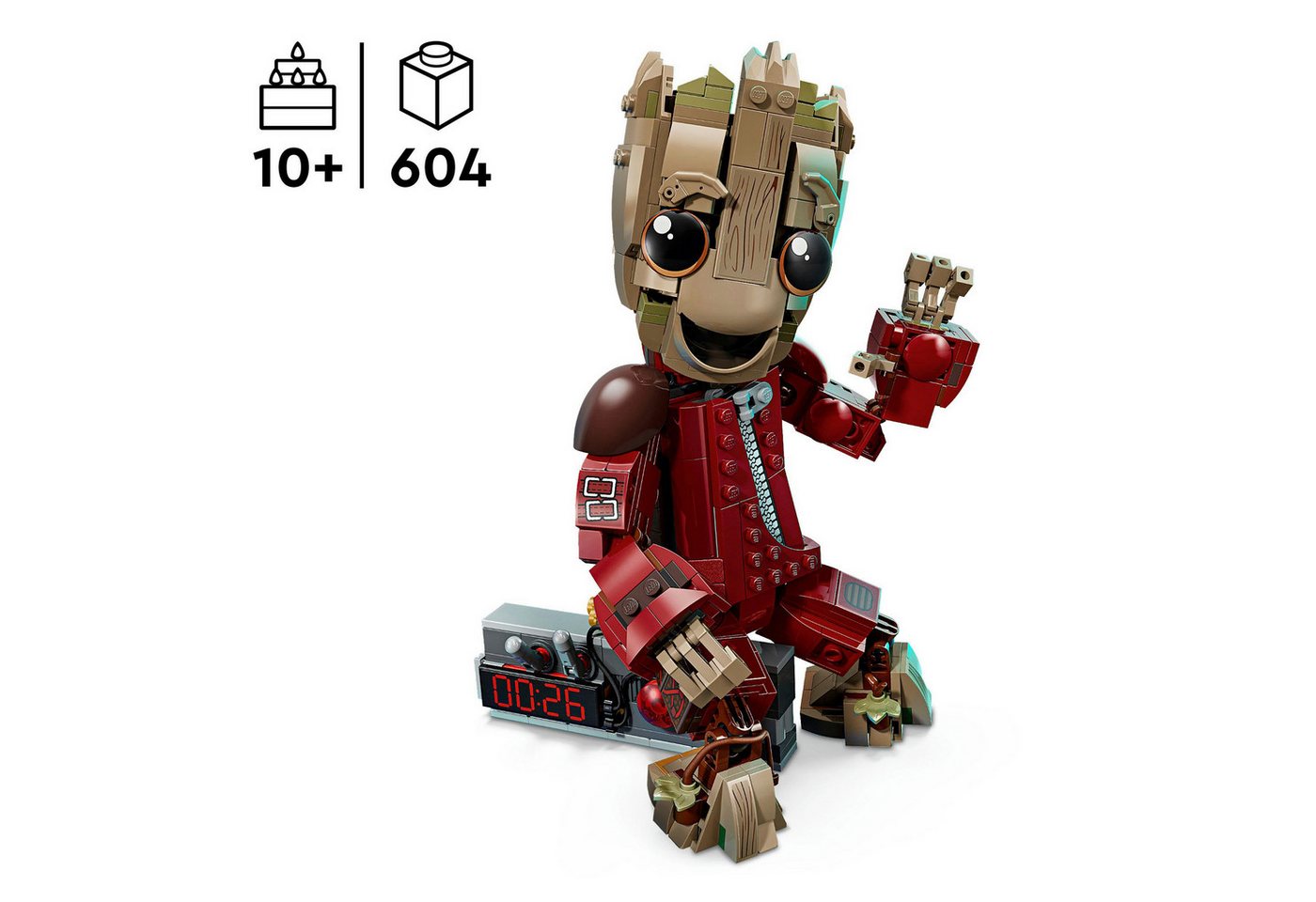 LEGO® Groot im Ravager-Outfit (76341), LEGO Super Heroes Konstruktionsspielsteine, (604 St), Made in Europe – Bild 3 von 5