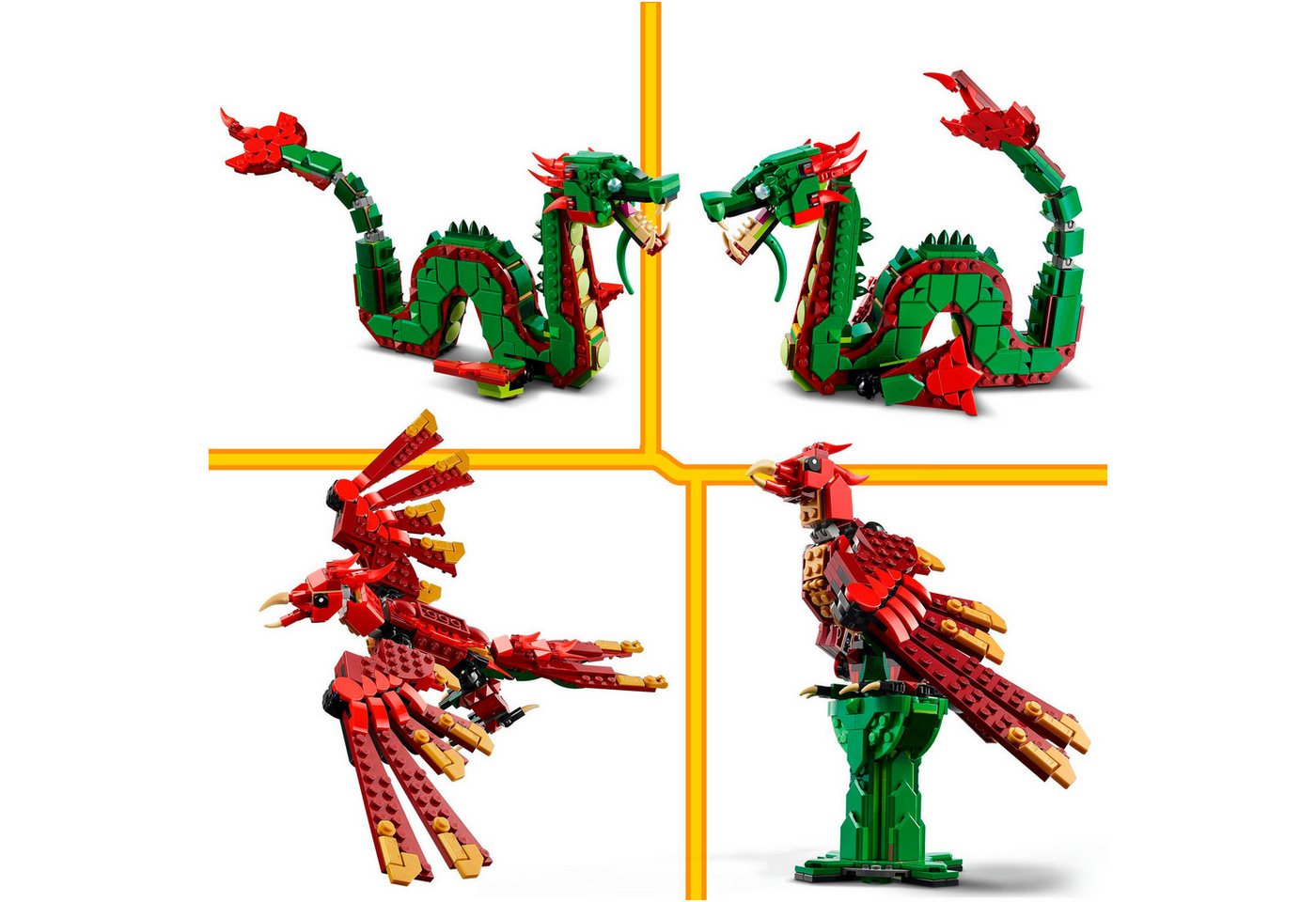 LEGO® Grüner Drache (31161), LEGO Creator Konstruktionsspielsteine, (715 St), Made in Europe – Bild 5 von 5