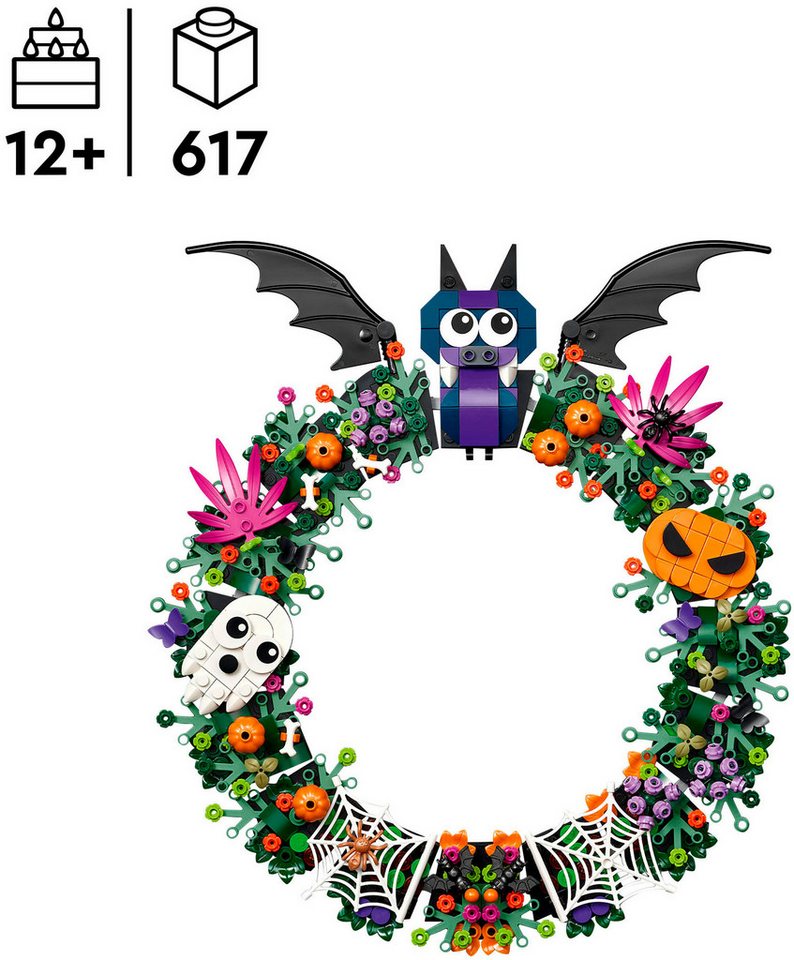 LEGO® Halloweenkranz (40825), LEGO LEGO Iconic Konstruktionsspielsteine, (617 St), Made in Europe – Bild 3 von 5