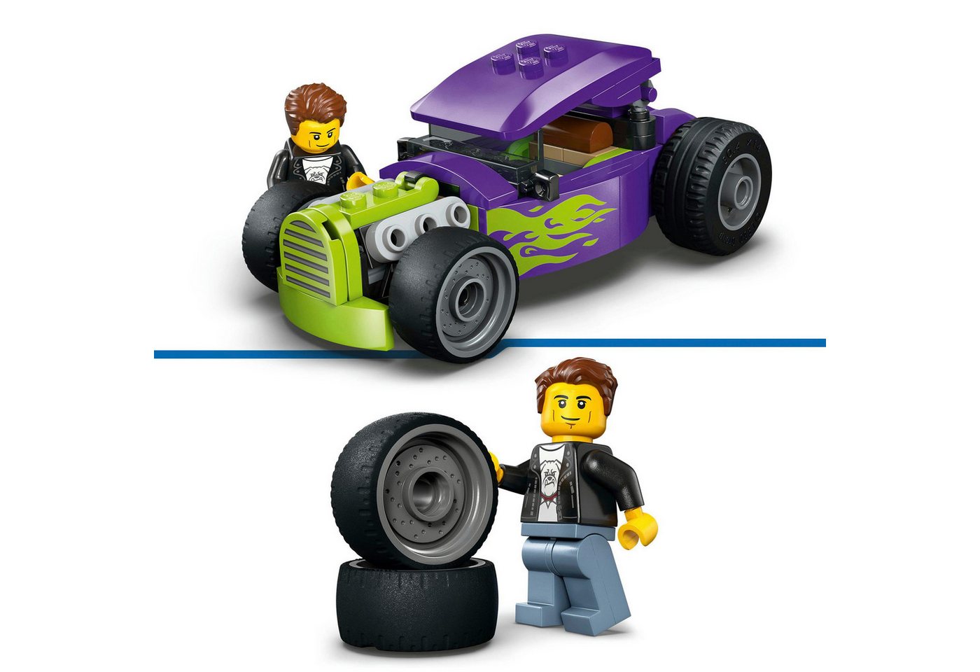LEGO® Hot Rod (60485), LEGO City Konstruktionsspielsteine, (81 St), Made in Europe – Bild 5 von 5