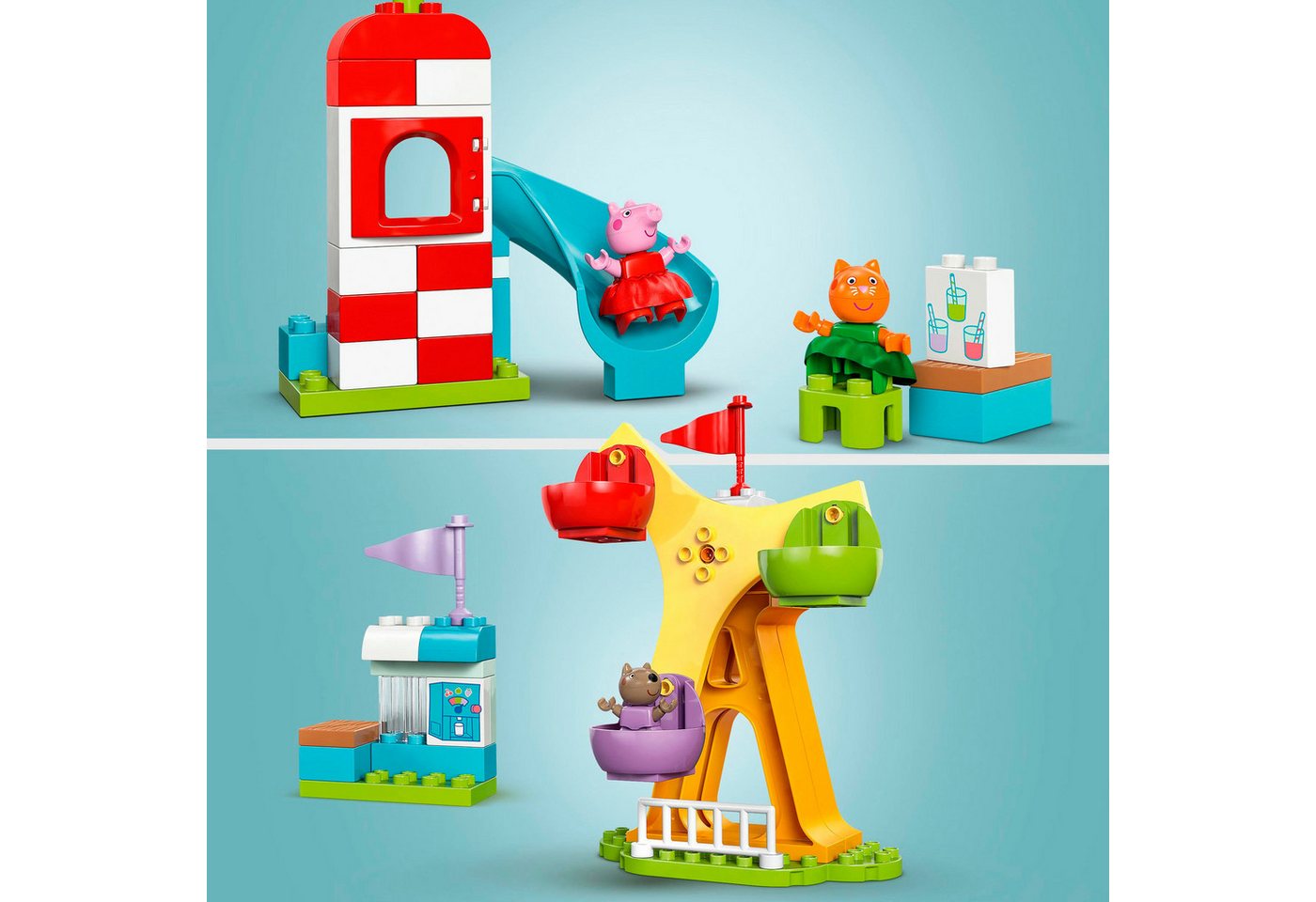LEGO® Jahrmarkt (10453), LEGO DUPLO Peppa Pig Konstruktionsspielsteine, (53 St), Made in Europe – Bild 4 von 5