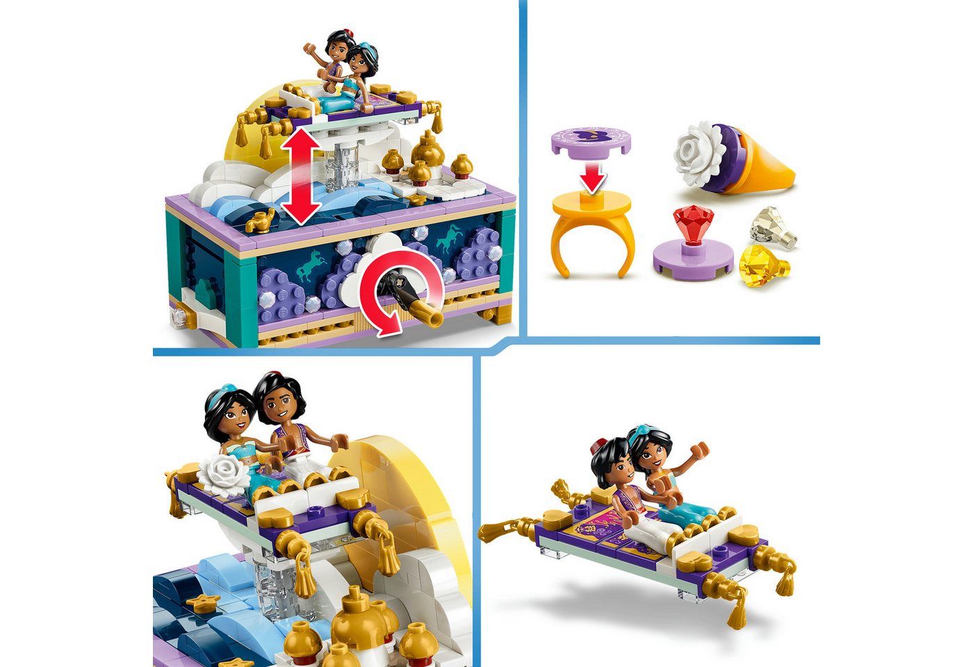 LEGO® Jasmins Schmuckkästchen (43295), LEGO Disney Princess Konstruktionsspielsteine, (458 St) – Bild 5 von 5